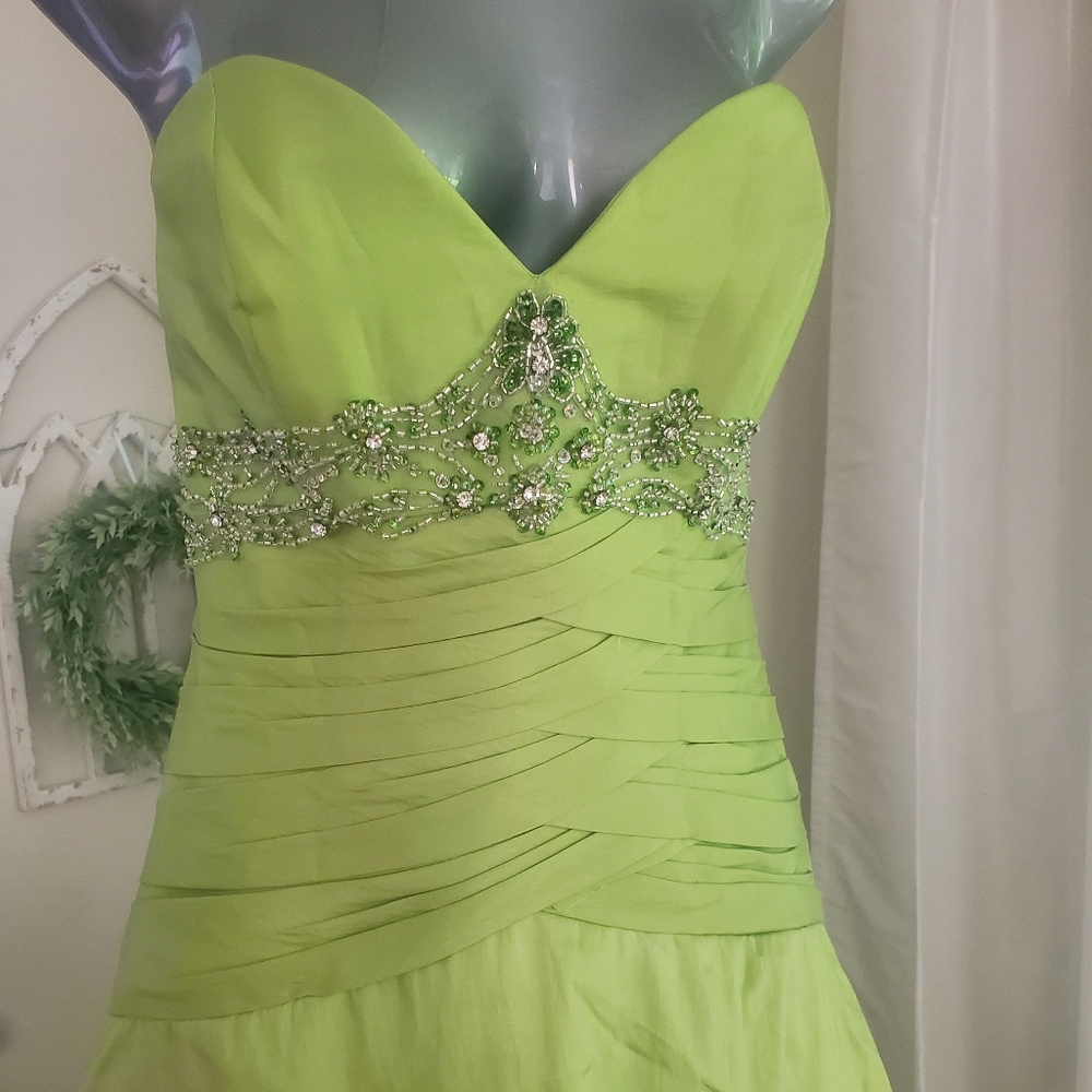 Green formal gown